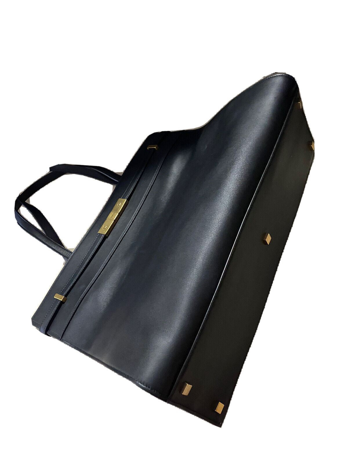 Новая кожаная большая сумка Saint Laurent YSL с ручкой сверху, черная, Италия, $2350