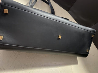 Neue 2350 $ Saint Laurent YSL Leder-Tragetasche mit Griff oben, Schwarz, Italien