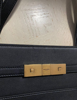 Neue 2350 $ Saint Laurent YSL Leder-Tragetasche mit Griff oben, Schwarz, Italien
