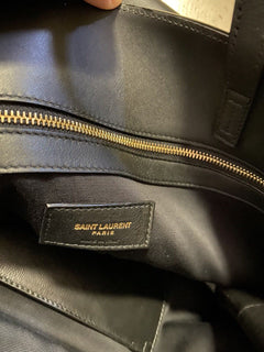 Neue 2350 $ Saint Laurent YSL Leder-Tragetasche mit Griff oben, Schwarz, Italien