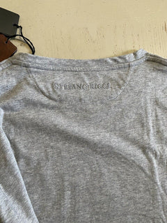 Neu mit Etikett: Stefano Ricci Herren-T-Shirt aus Baumwolle und Modal, Grau, Größe XL US (2XL Eu)