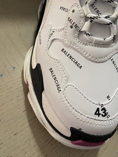 Новые мужские массивные кроссовки Balenciaga с логотипом Triple S, белые, 10 долларов США/43 ЕС, $1090