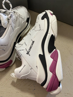 Новые мужские массивные кроссовки Balenciaga с логотипом Triple S, белые, 10 долларов США/43 ЕС, $1090