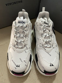 Neu $ 1090 Balenciaga Herren Triple S Logo Chunky Sneakers Weiß 11 US/44 Eu