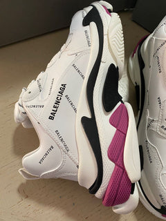 Neu $ 1090 Balenciaga Herren Triple S Logo Chunky Sneakers Weiß 11 US/44 Eu