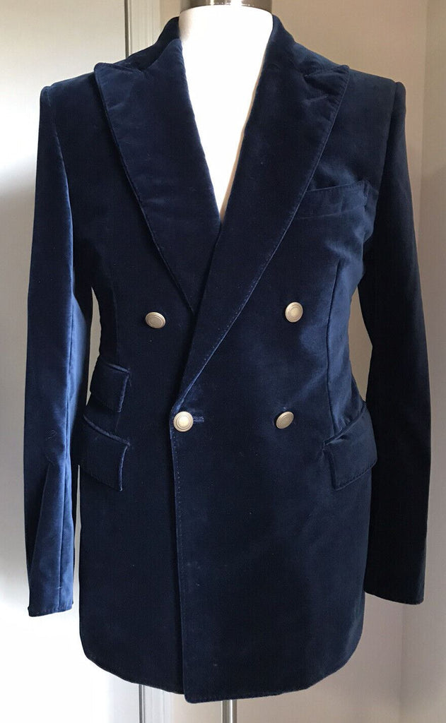 Neu mit Etikett: 3970 $ TOM FORD Herren Atticus Velvet Corduroy Jacke Navy 38 US/50 Eu Switz