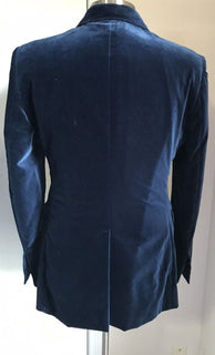 Neu mit Etikett: 3970 $ TOM FORD Herren Atticus Velvet Corduroy Jacke Navy 38 US/50 Eu Switz