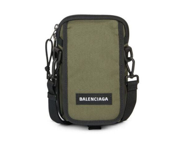 New Balenciaga Small Nylon Crossbody Bag Khaki Italy