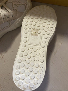 NIB 770 $ Fendi Damen Canvas/Leder Logo Sneakers Schuhe Camelia 10,5/40,5 Eu
