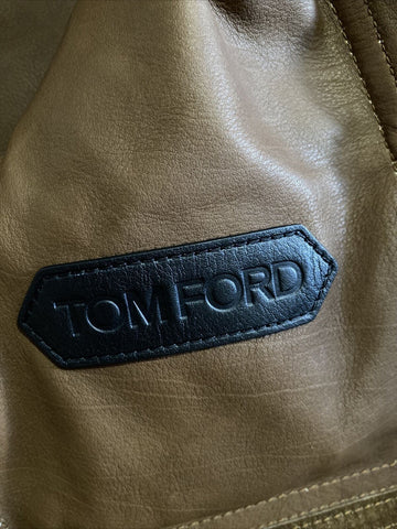 Neu $6590 TOM FORD Herren Slim Fit Wildleder Feldjacke Mantel Braun 38 US/48 Eu Italien