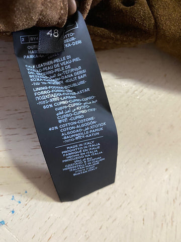 Neu $6590 TOM FORD Herren Slim Fit Wildleder Feldjacke Mantel Braun 38 US/48 Eu Italien