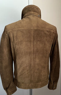 Neu $6590 TOM FORD Herren Slim Fit Wildleder Feldjacke Mantel Braun 38 US/48 Eu Italien