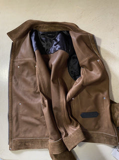 Neu $6590 TOM FORD Herren Slim Fit Wildleder Feldjacke Mantel Braun 38 US/48 Eu Italien