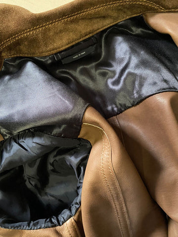 Neu $6590 TOM FORD Herren Slim Fit Wildleder Feldjacke Mantel Braun 38 US/48 Eu Italien