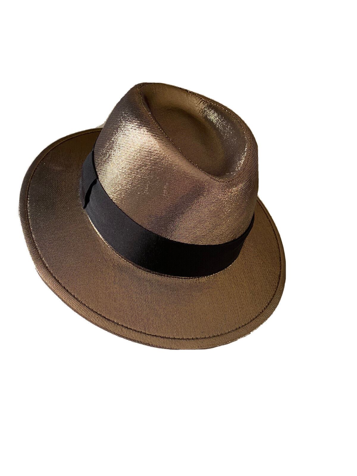 NWT $895 Saint Laurent Мужская фетровая шляпа Lane Fedora золотистого размера M Италия