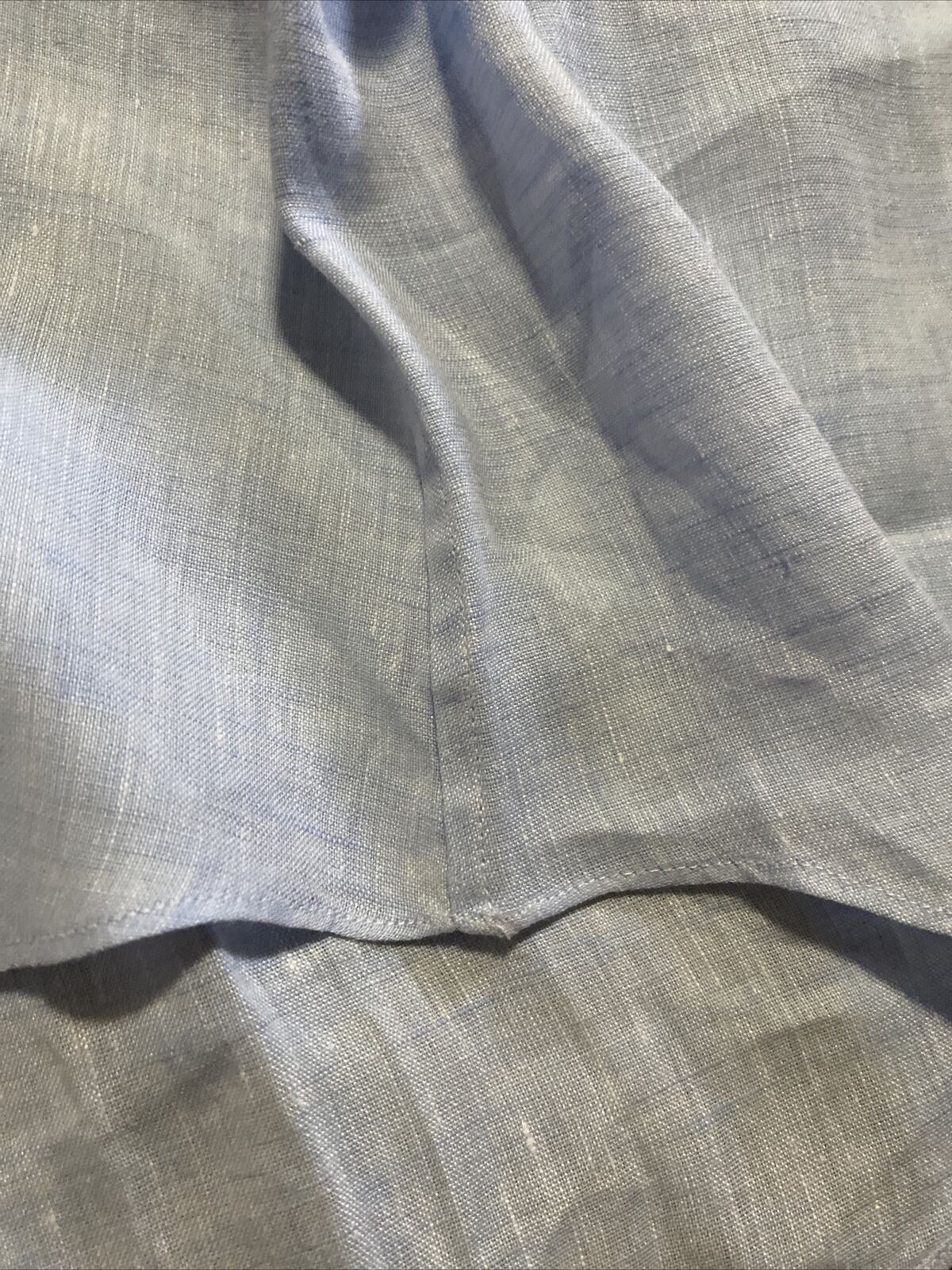 NWT $750 Stefano Ricci Men Linen Dress Shirt LT Blue 16.5/42 Italy