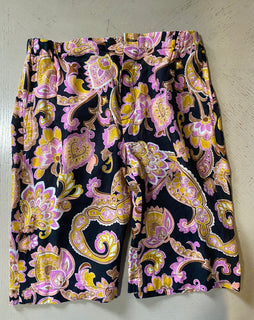 Neu mit Etikett: Gucci Herren-Shorts aus Leinen mit Gucci-Monogramm, Schwarz/Rosa/Beige, 30 US/44 Eu
