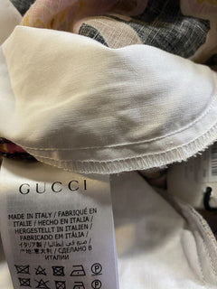 Neu mit Etikett: Gucci Herren-Shorts aus Leinen mit Gucci-Monogramm, Schwarz/Rosa/Beige, 30 US/44 Eu