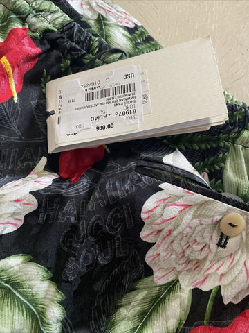NWT $980 Gucci Men’s Gucci Soul Monogram Short Pents Black/Green/Mul. 36 US/52 E