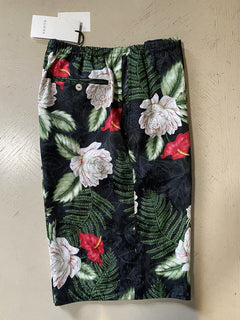 Neu mit Etikett: 980 $ Gucci Herren Gucci Soul Monogram Short Pents Schwarz/Grün/Mul. 38 US/54 E