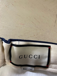 Neu mit Etikett: 1100 $ Gucci Herren Gucci Band Hose Blau/Kaspian 30 US (46 Eu) Italien