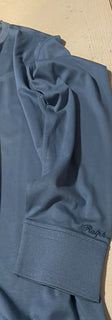 Neu mit Etikett: Ralph Lauren Purple Label Herren-Henley-Hemd, einfarbig, Blau, Größe L