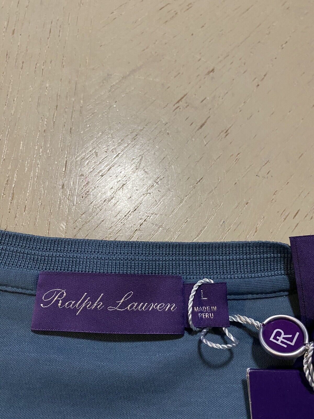 NWT Ralph Lauren Purple Label Men’s Solid Henley Shirt Blue Size L