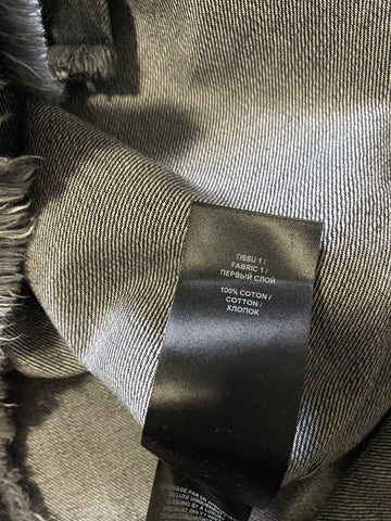 NWT $1395 Balmain Men's Raw-Hem Denim Sport Jeans Shirt Black 40/15.5 ( M )