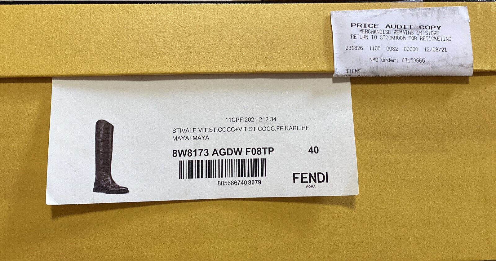 NIB $1590 Fendi Women Croc Embossed Leather Boots Shoes Color Maya 10/40 Eu