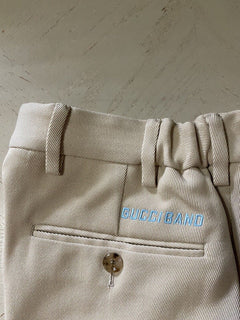 Neu mit Etikett: 1100 $ Gucci Herren Gucci Band Hose Elfenbein 28 US (44 Eu) Italien