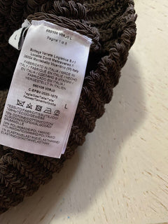 NWT $5300 Bottega Veneta Mens Aran Knits V Neck Sweater Color Ebony Size L
