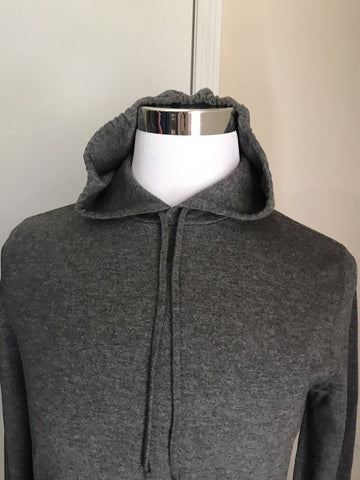 NWT $1295 Ralph Lauren Purple Label Men Cashmere Hoodie Sweater DK Gray M Italy