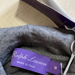 Neu mit Etikett: 1295 $ Ralph Lauren Purple Label Herren-Kapuzenpullover aus Kaschmir, DK, Grau, M, Italien