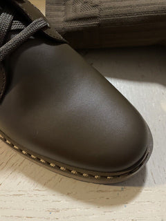 NIB 1100 $ Fendi Damen-Strickstiefel aus Comdat-Leder mit Logo DK Brown 11/41 Eu