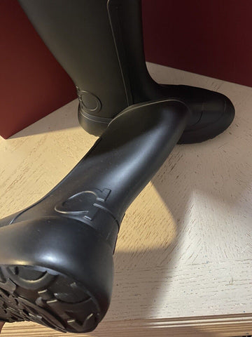 New $630 Salvatore Ferragamo Men RainBoot Shoes Black 7 US/40 Eu Italy