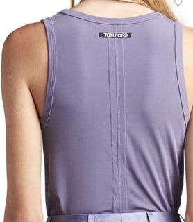 Neu $595 TOM FORD Damen Micro Costa Jersey Tank Top Lila 6 US/40 Ita