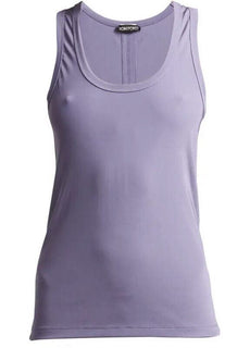 Neu $595 TOM FORD Damen Micro Costa Jersey Tank Top Lila 6 US/40 Ita