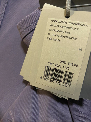 New $595 TOM FORD Women Micro Costa Jersey Tank Top Purple 6 US/40 Ita
