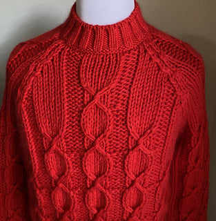 Neu mit Etikett: 990 $ Saint Laurent Herren Rundhalspullover Pullover Rot S Italien