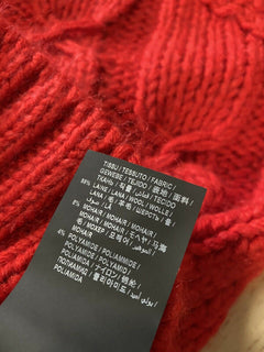 Neu mit Etikett: 990 $ Saint Laurent Herren Rundhalspullover Pullover Rot S Italien