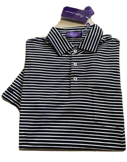 NWT Ralph Lauren Purple Label Men's Polo Shirt Color Black/White Size S