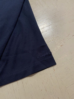 Neu mit Etikett: Ralph Lauren Purple Label Herren-T-Shirt aus Seide/Baumwolle, Marineblau, M, Italien