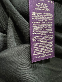 Neu mit Etikett: Ralph Lauren Purple Label Herren-T-Shirt aus Seide/Baumwolle, Marineblau, M, Italien