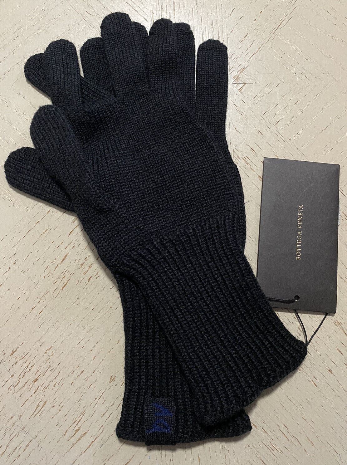 NWT Bottega Veneta Wool Gloves Black Size M Italy