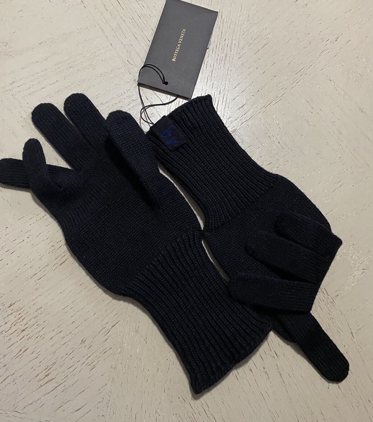 NWT Bottega Veneta Wool Gloves Black Size L Italy