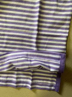 Neu mit Etikett: Ralph Lauren Purple Label Herren-Baumwoll-T-Shirt, Lila/Weiß, S, Italien