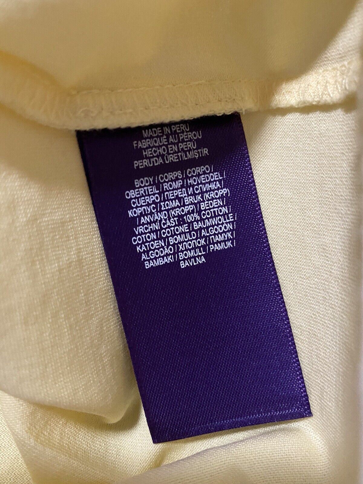 Мужская хлопковая футболка NWT Ralph Lauren Purple Label желтая S Италия