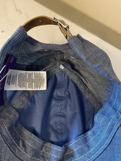 Neu mit Etikett: Ralph Lauren Purple Label Logo Baseball Cap, Blau, Einheitsgröße, Italien