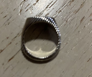 New Authentic GUCCI Women Silver GG Ring Size 5 US/9 Italy