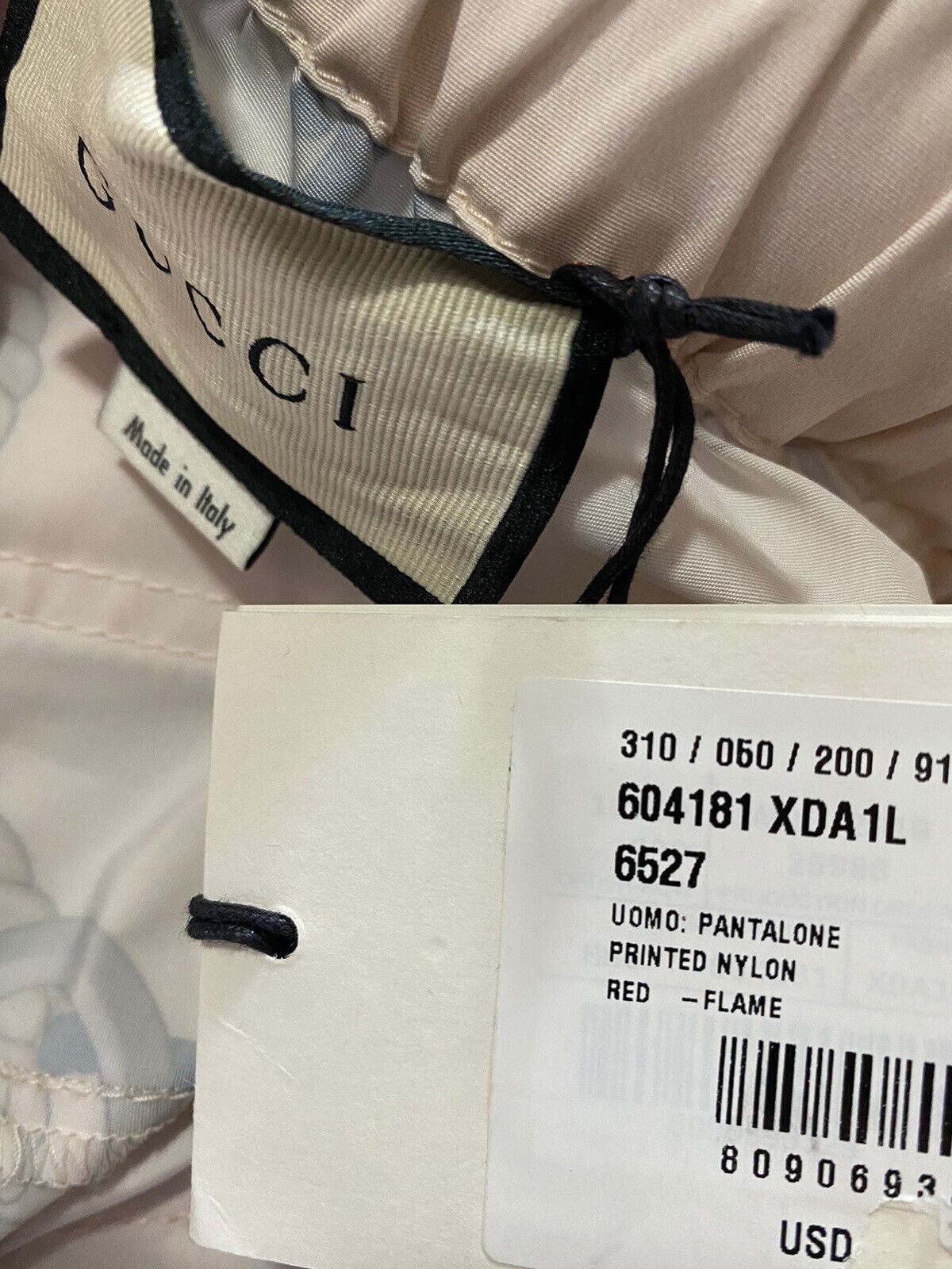 Новые мужские спортивные брюки Gucci за 1300 долларов, красные/разноцветные, размер 34, США, Италия